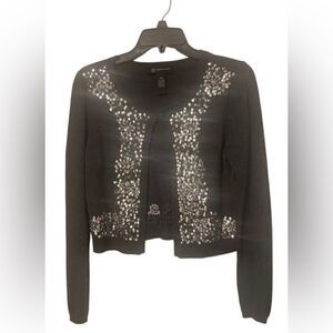 Sequin Open Front Sweater by UNC International Concepts. Size MP